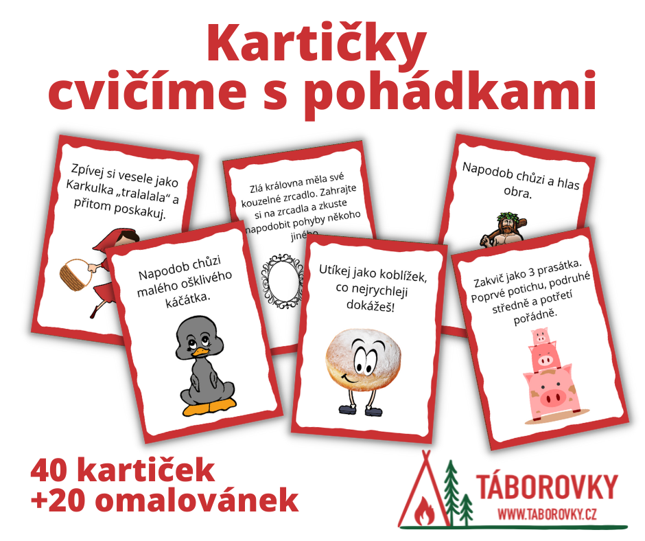 Pohádkové kartičky - cvičíme s pohádkami